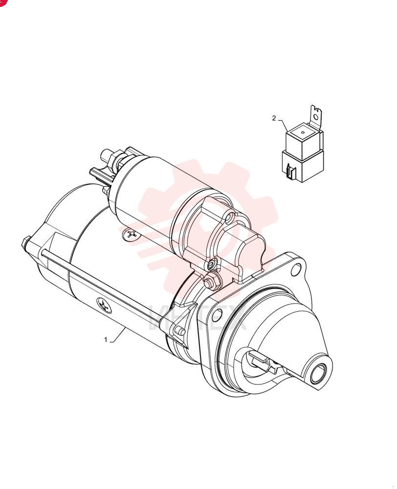 STARTER MOTOR,12V, 3.2kW