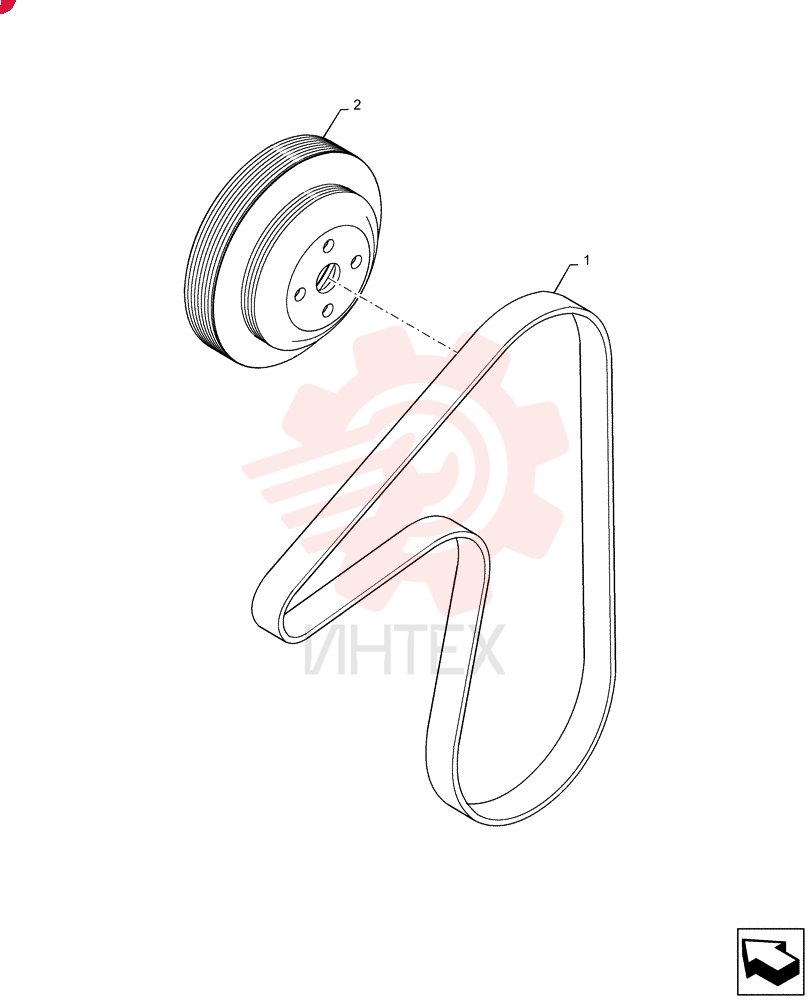 V-BELT,1475mm Effective Length