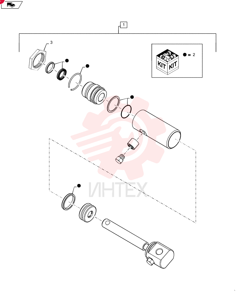 CYLINDER,Double Acting, 19.05mm Rod, 48mm Stroke