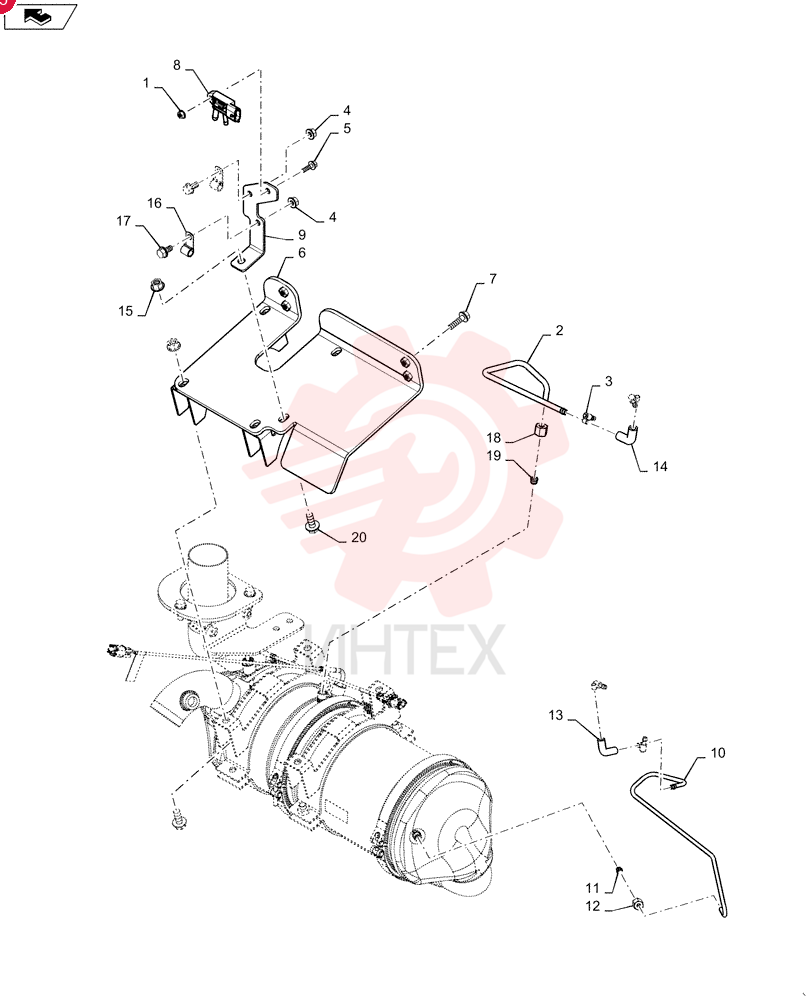 FLANGE NUT,Hex, M6 x 1, Cl 8