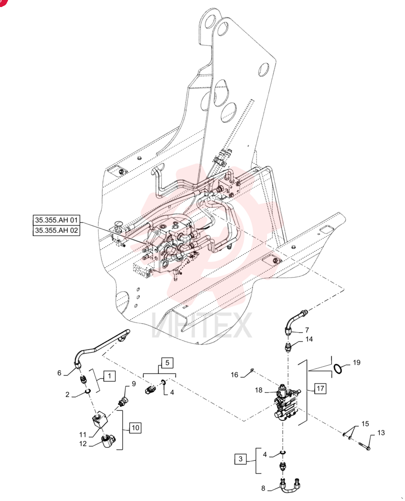 HYD CONNECTOR,7/8" - 14 JIC x 3/4" - 16 ORB