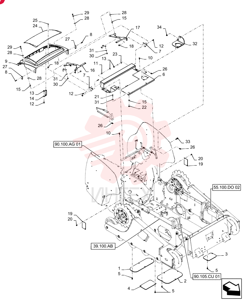 PLATE,524.6mm L x 174.6mm W x 6.35mm Thk