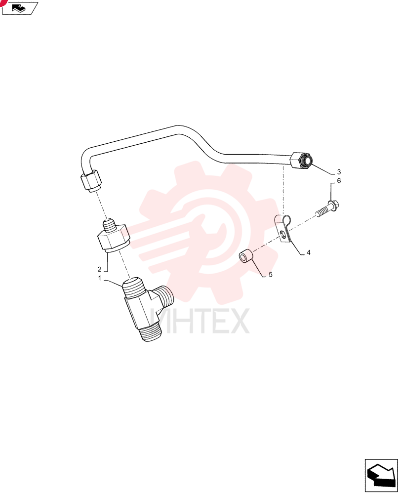 TEE,1 5/16"-12, 37 Degree x 1"-11 1/2, NPTF Br
