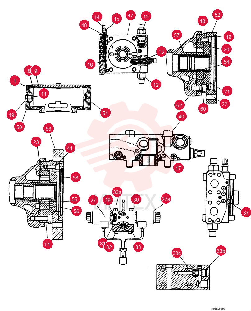 HYDROSTATIC PUMP,105 CC 87313549 (2)
