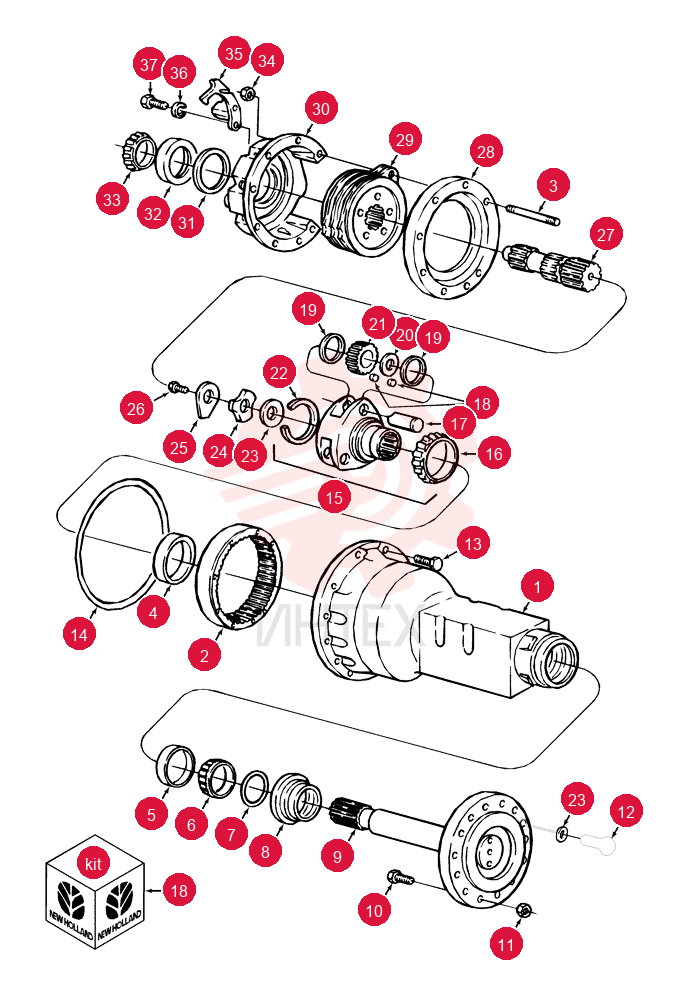 AXLE HOUSING D8NN4010JA (1)