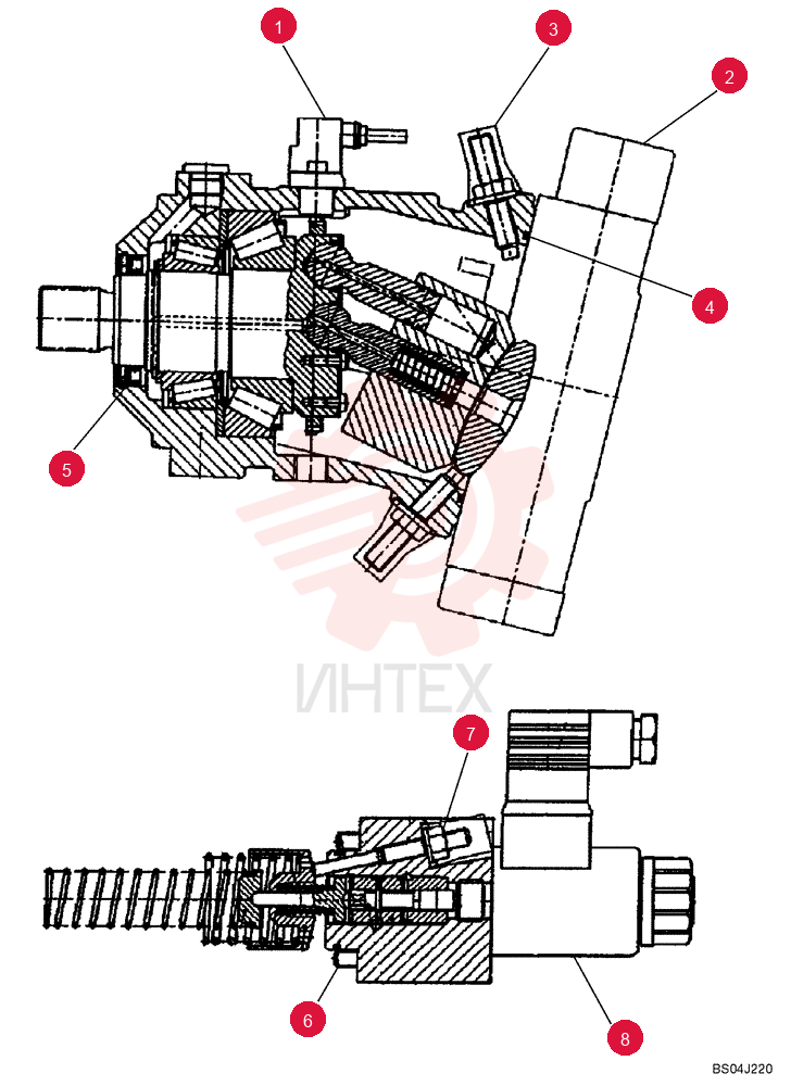 HYDROSTATIC MOTOR,80CC