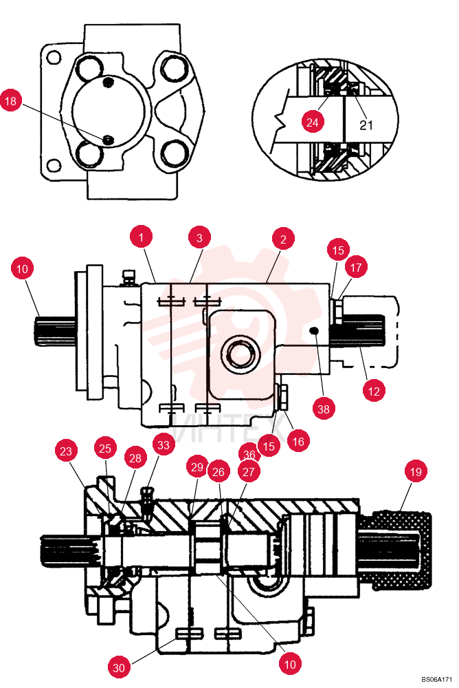 HYDRAULIC PUMP,9.01 CC