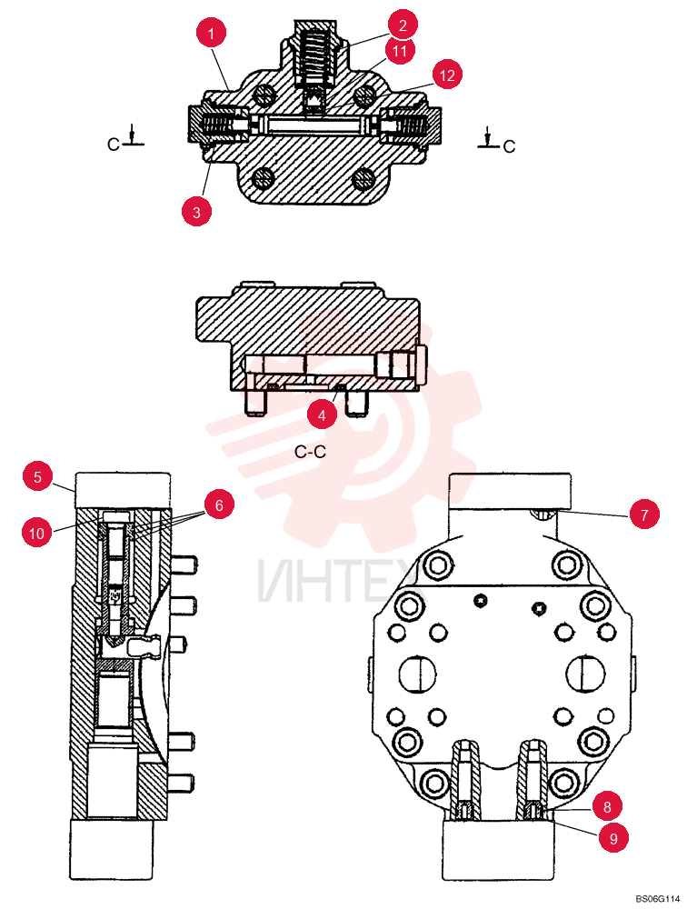 HYDROSTATIC MOTOR,80CC 401629A2 (2)