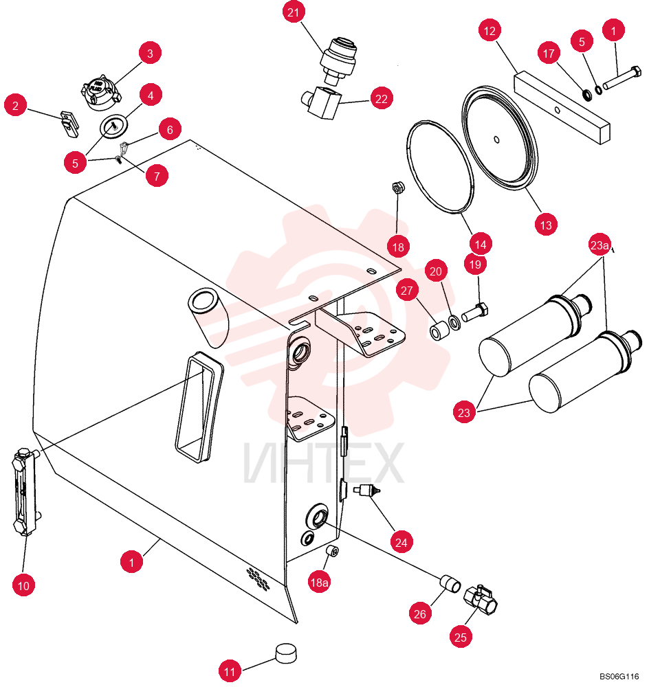 TANK, HYDRAULIC OIL 87442425