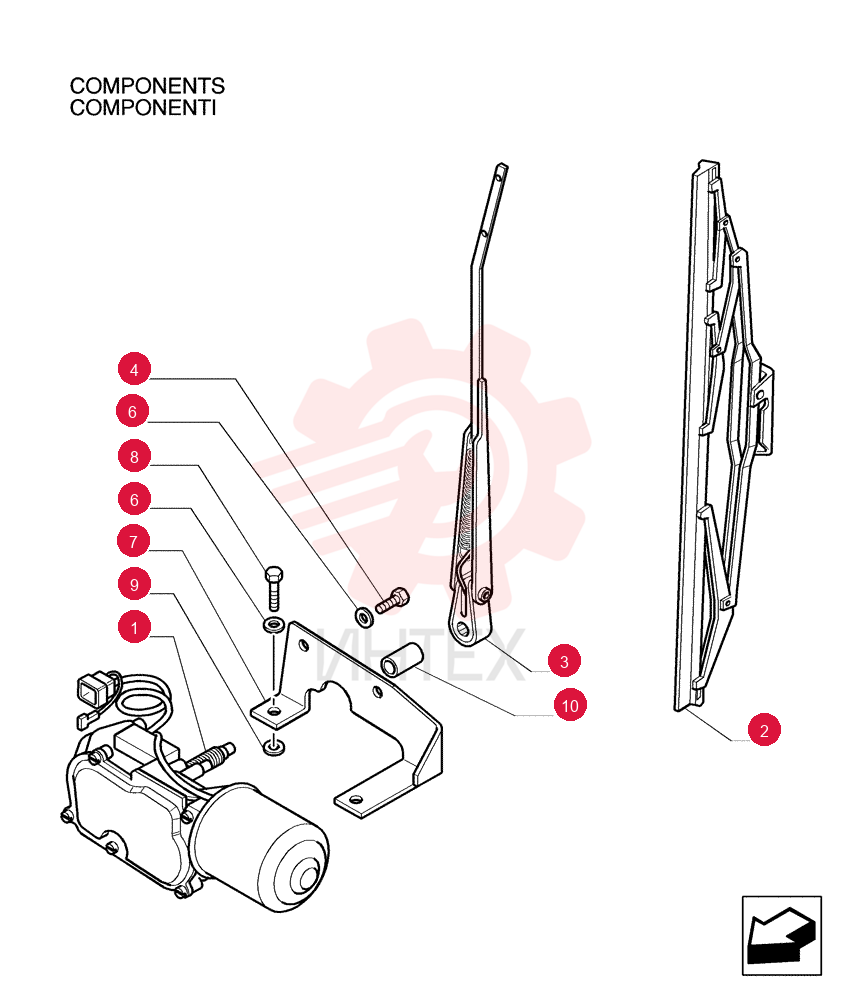 WIPER MOTOR 76067671