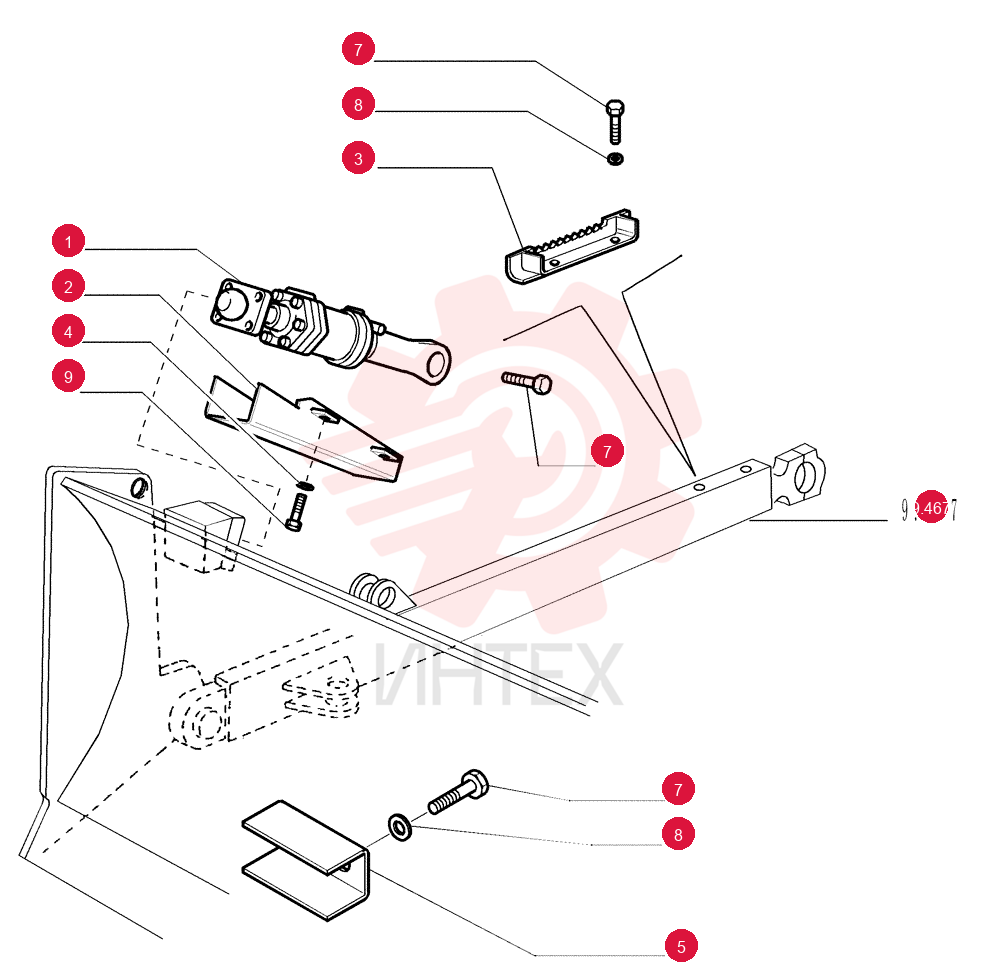 OPERATING CYLINDER,Double Acting, 63mm Rod, 140mm Stroke