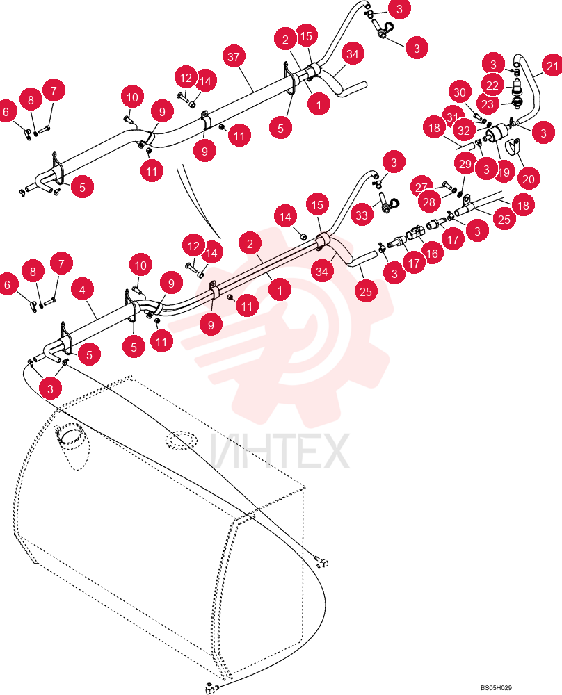 FUEL HOSE,12.70 mm ID x 1950.00 mm, SAE 30R2 or SAE 30R7