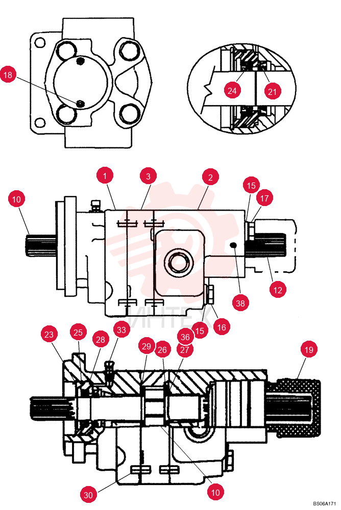HYDRAULIC PUMP,9.01 CC