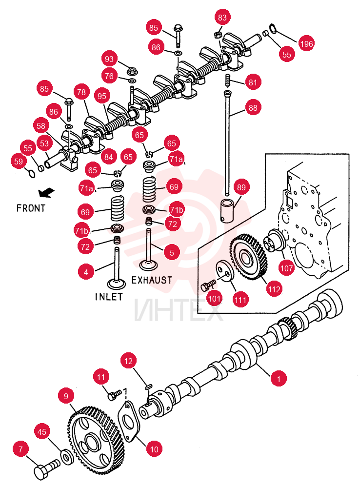 CAMSHAFT AND VALVE 0-14C