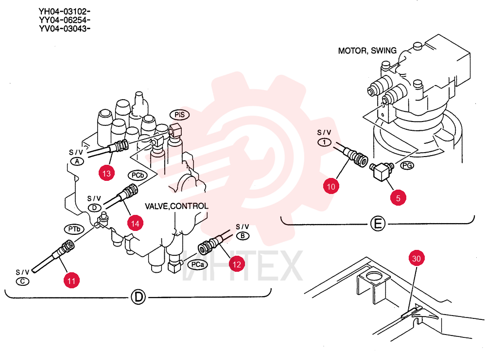CONTROL LINES, VALVE YY64H00021F1 (1)