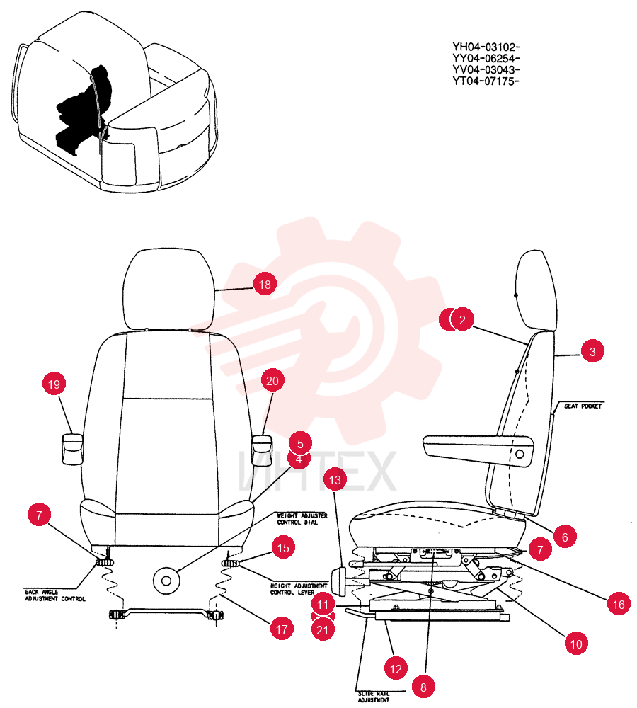 SEAT ASSY. YT25M00027F1