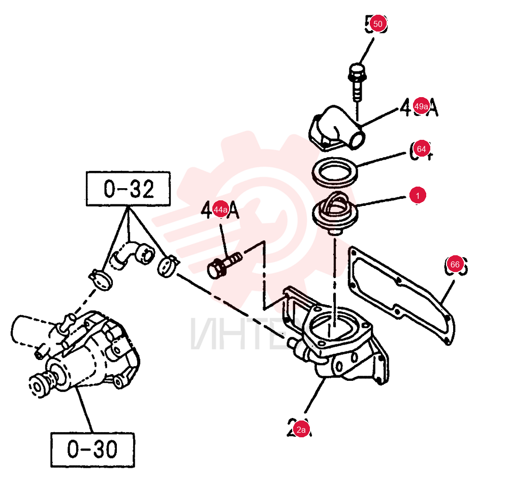 THERMOSTAT AND HOUSING 0-31C