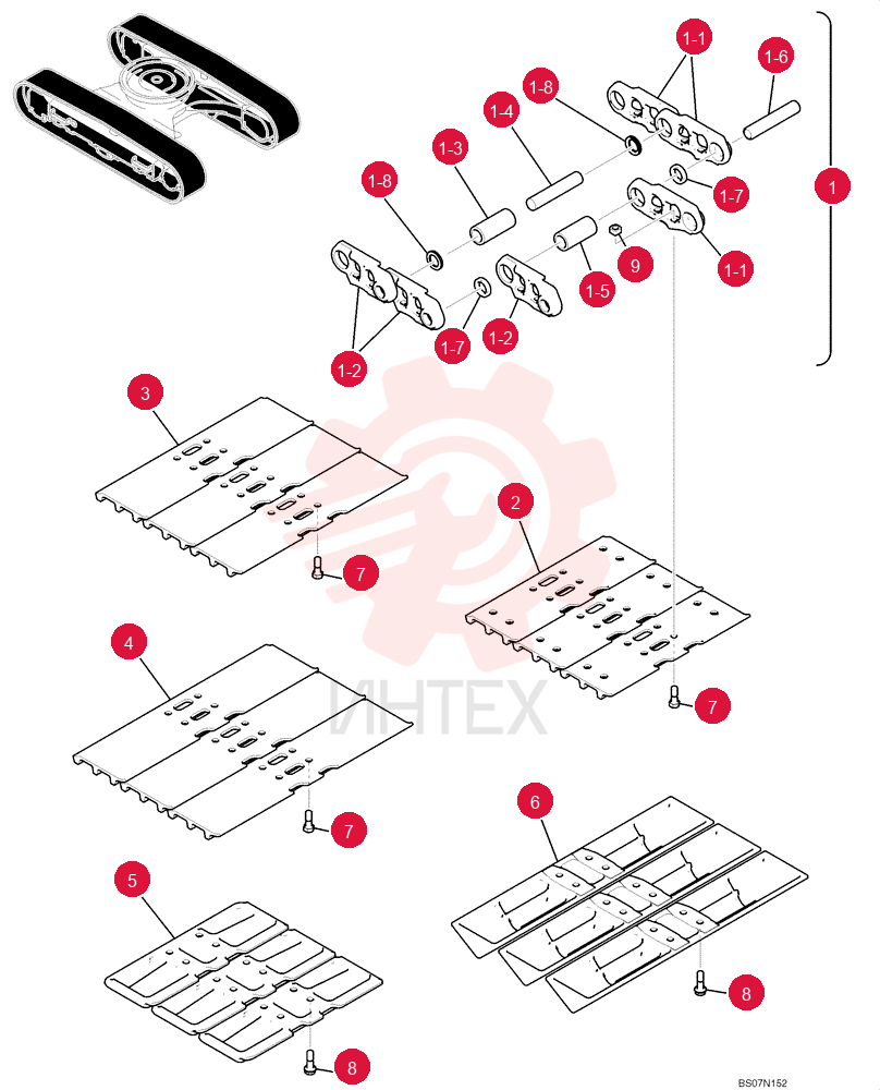 Shoe Assembly, 500mm (19.7 in)