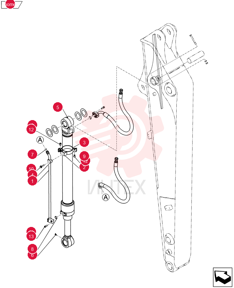 Cylinder, Bucket YY43H00082F1