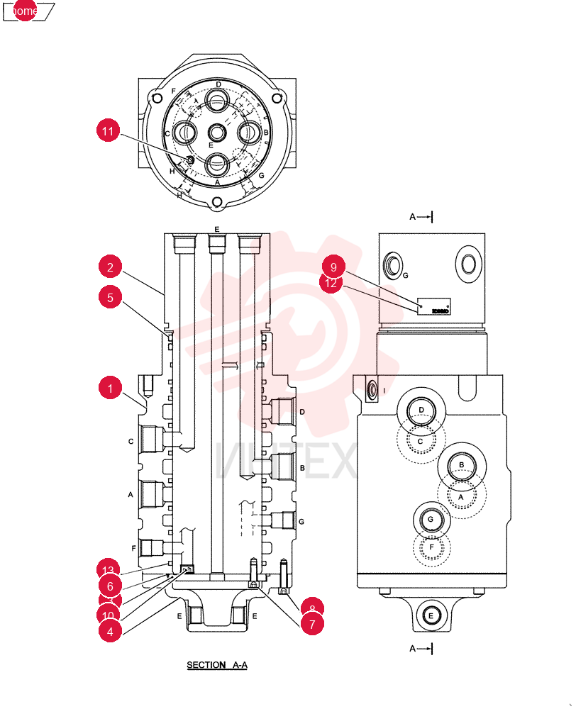 Схема (E135BSRLC) - CRAWLER EXCAVATOR ASN YH06-08001 YY55V01008P1
