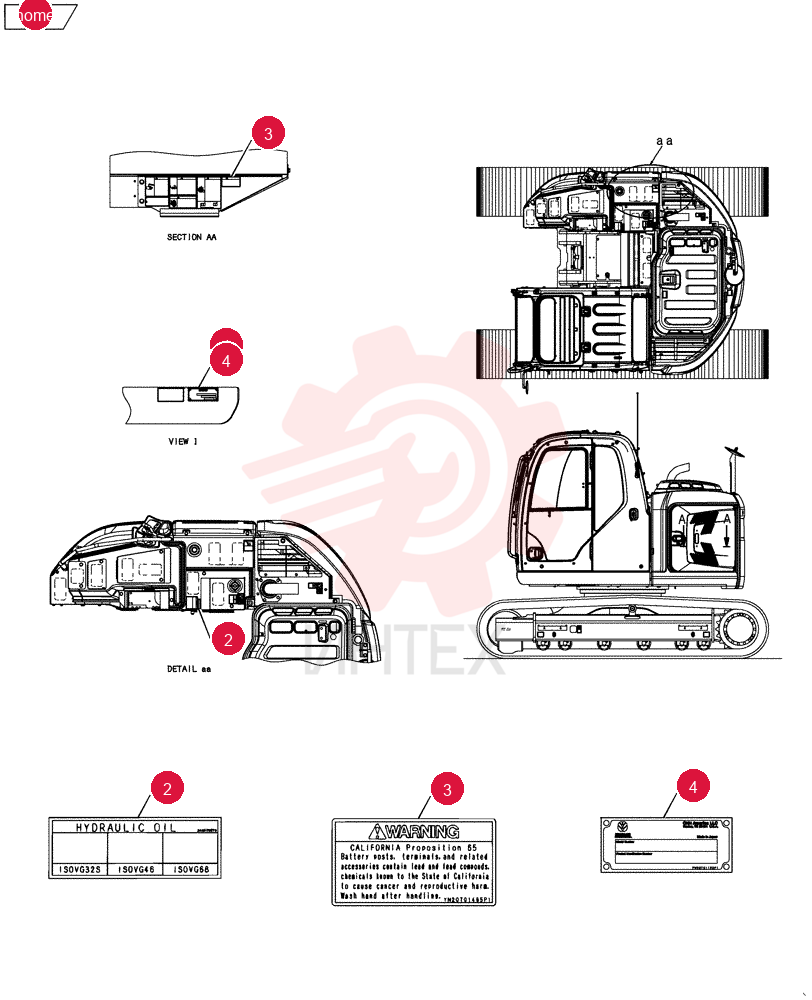 Схема (E135BSRLC) - CRAWLER EXCAVATOR ASN YH06-08001 YY22T00138F8