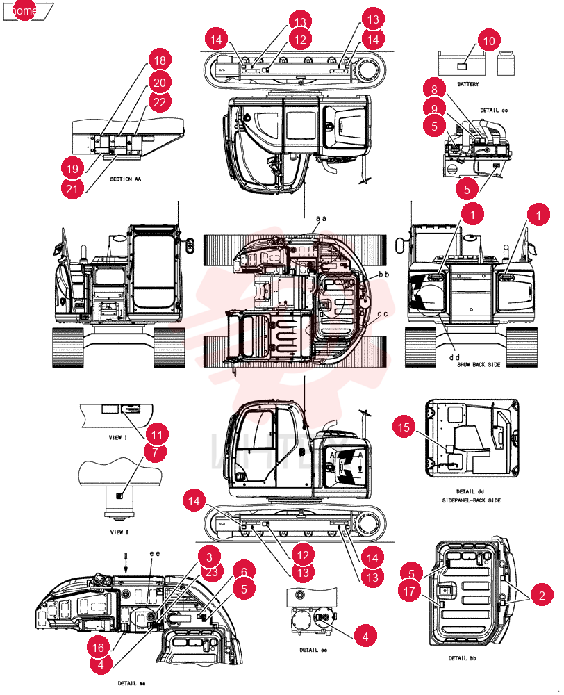Схема (E135BSRLC) - CRAWLER EXCAVATOR ASN YH06-08001 YY22T00138F1