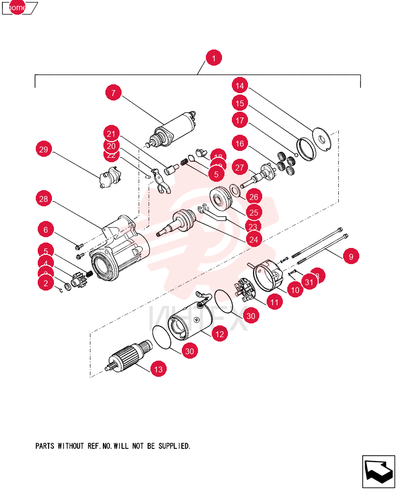 STARTER MOTOR,24V, 5kW