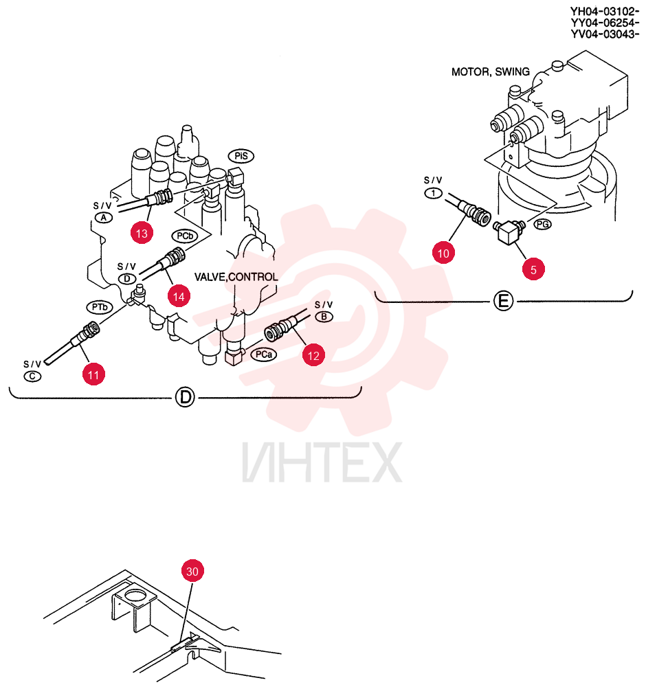 CONTROL LINES, VALVE YY64H00021F1 (1)