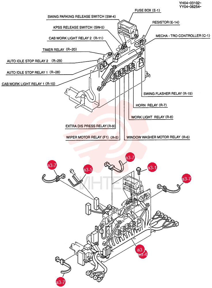 CONTROLLER ASSY (STD)   YH04-03102, Serial Range: -YH04-03304 YY22E00060F1 (3)