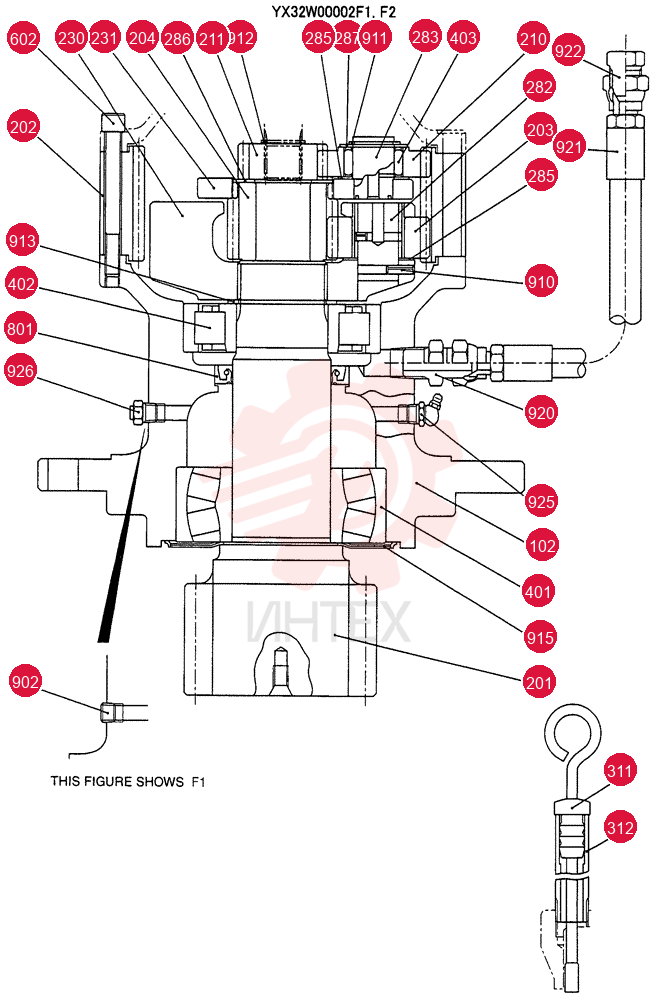 MOTO-REDUCTION GEAR YX32W00002F1