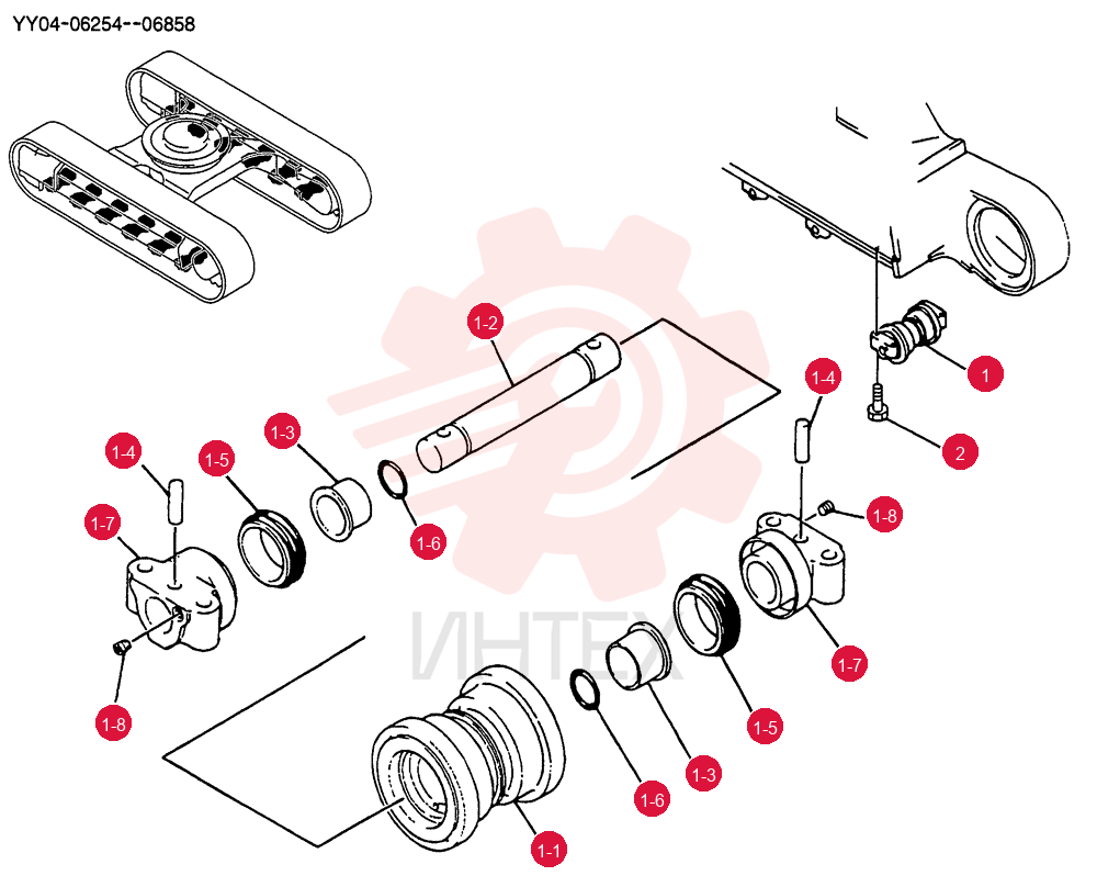 ROLLER ASSY, TRACK YY64D00015F1