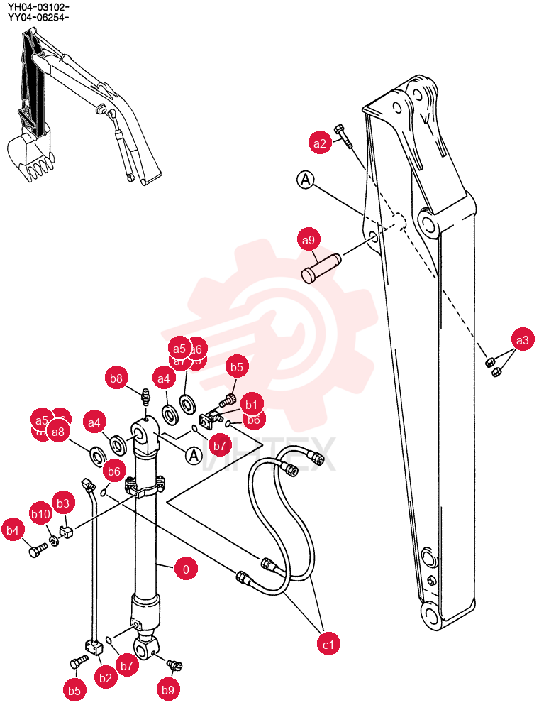 CYLINDER ASSY. YX01V00005F2 (1)