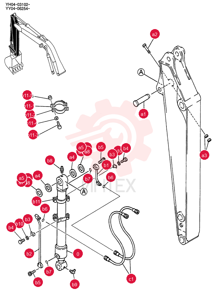 CYLINDER ASSY. YX01V00005F2 (3)