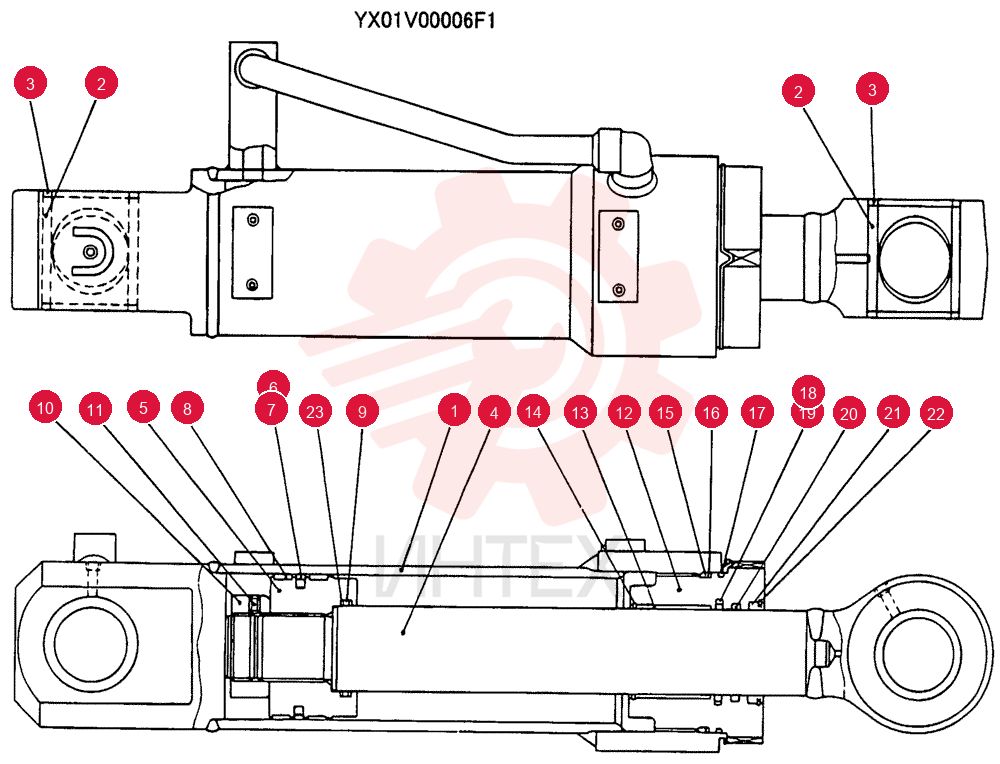 HYDRAULIC CYLINDER YX01V00006F1