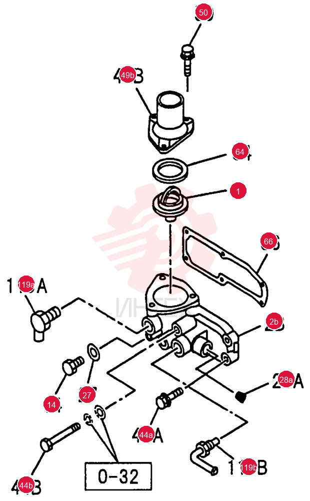 THERMOSTAT AND HOUSING 0-31C