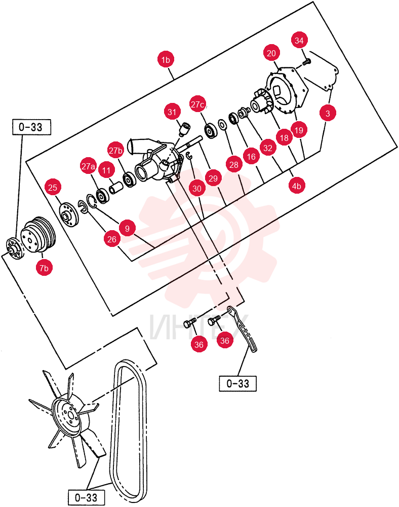 WATER PUMP AND CORROSION RESISTOR 0-30C