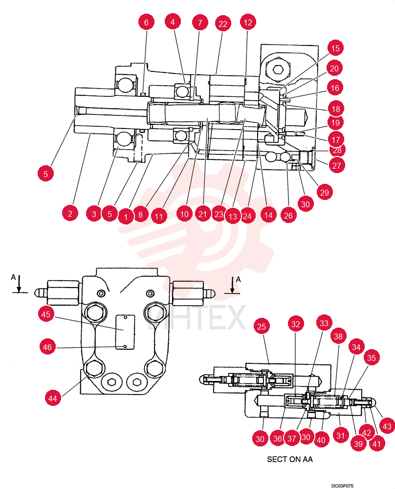 HYDRAULIC MOTOR PE15V00001F1 (2)