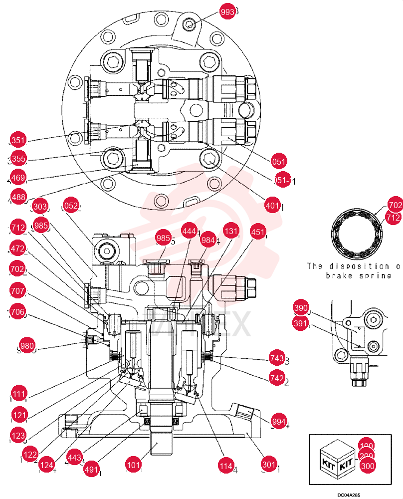 HYDRAULIC MOTOR YN15V00025F1 (1)
