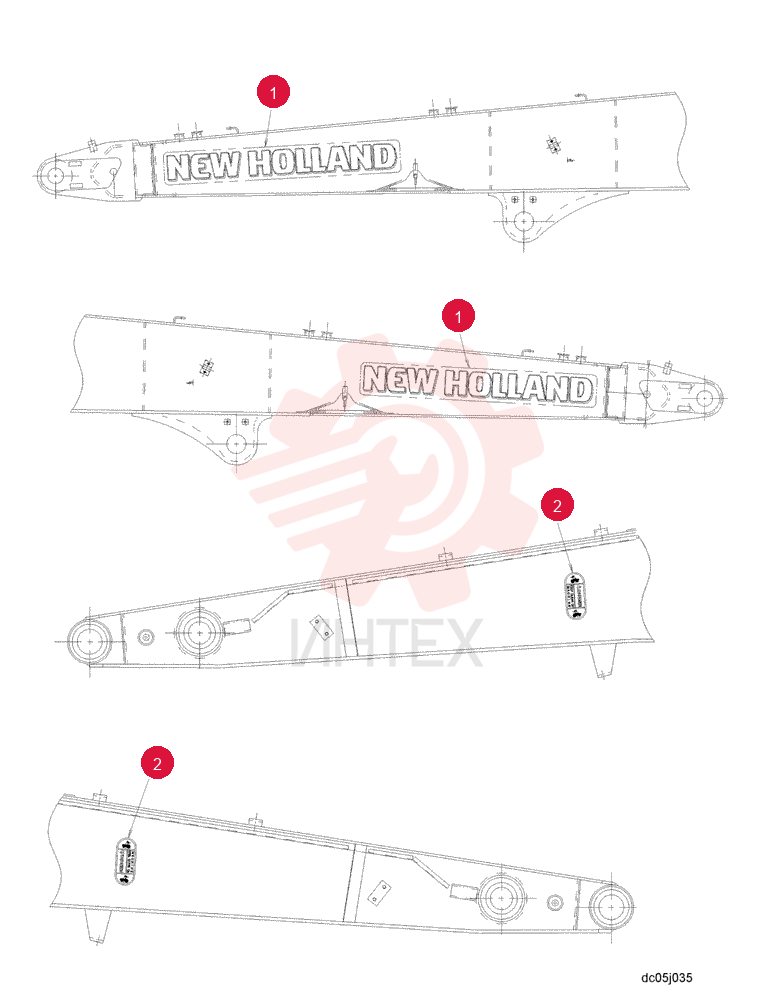 NAME PLATE INSTAL, BOOM & ARM YN22TU0017F2 (1)