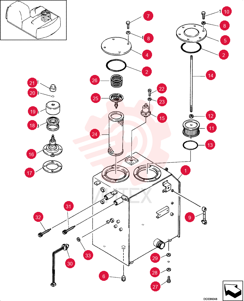 TANK ASSY., Incl. 1 - 10