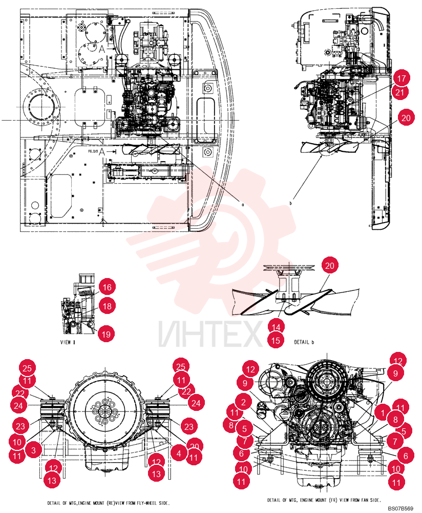ENGINE ASSEMBLY,93kW, 4.5L, 4 Cylinders, W/ Turbocharger 87563564 (3)