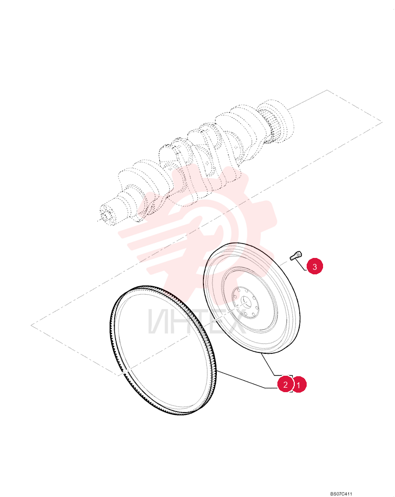 ENGINE FLYWHEEL 2853375