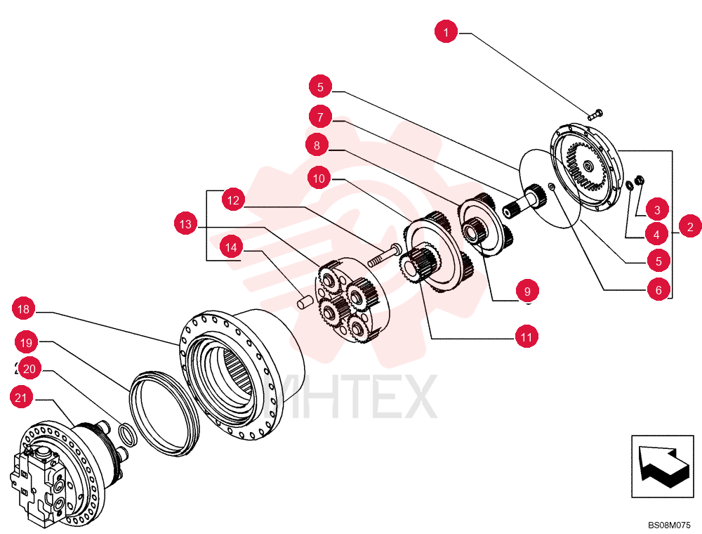 HYDRAULIC MOTOR YM15V00007F1 (1)