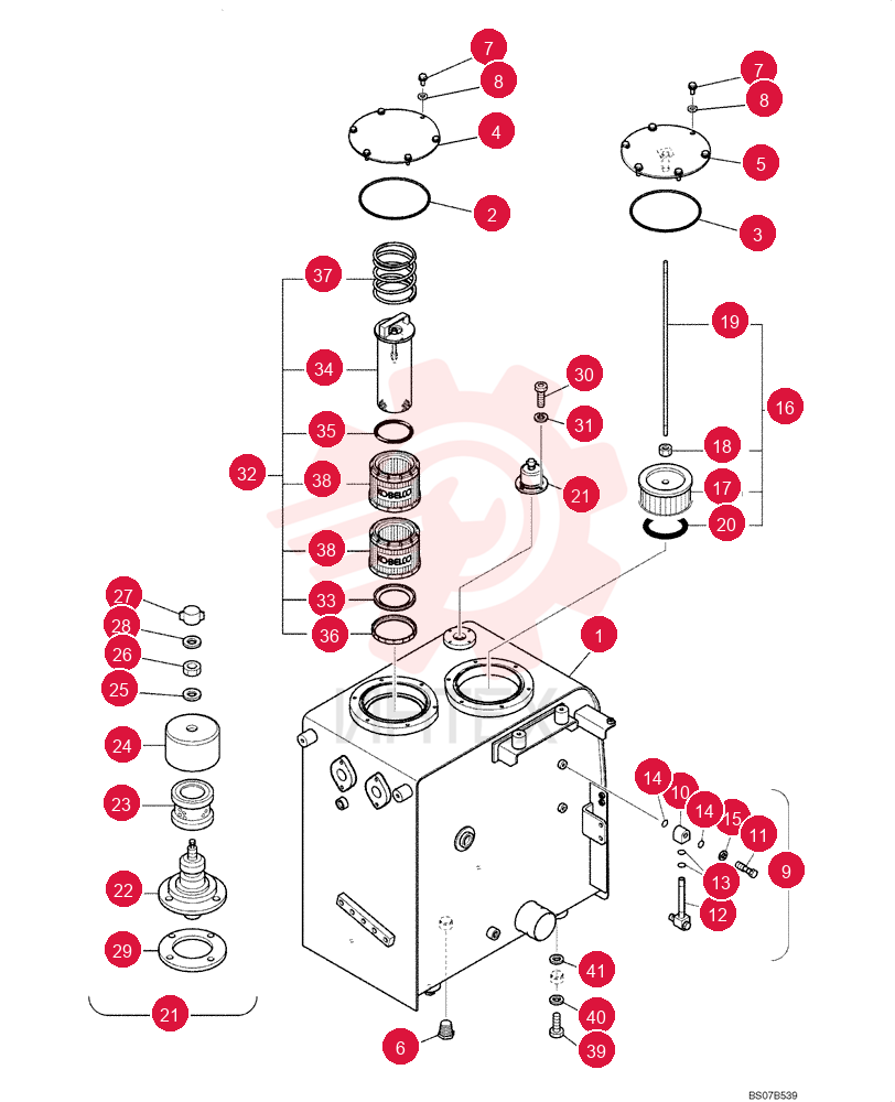 TANK, HYDRAULIC OIL YB33H00017P1