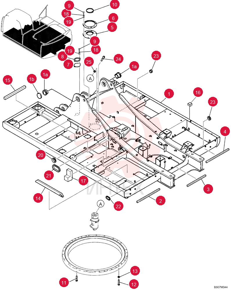 Upper Frame Assembly, Incls. Refs. 1A & 1B