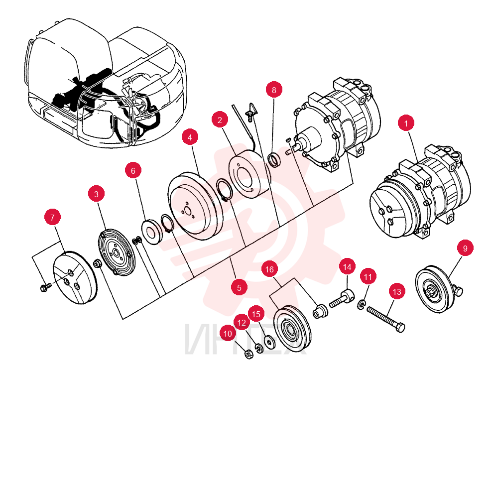 COMPRESSOR,W/ Pulley YX91V00001F1 (2)