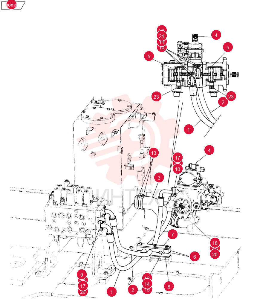 HOSE,19.05mm ID x 1250mm L, SAE 100R13