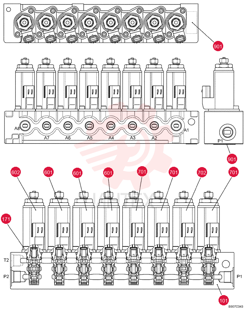 HYDRAULIC VALVE YN35V00047F1 (1)