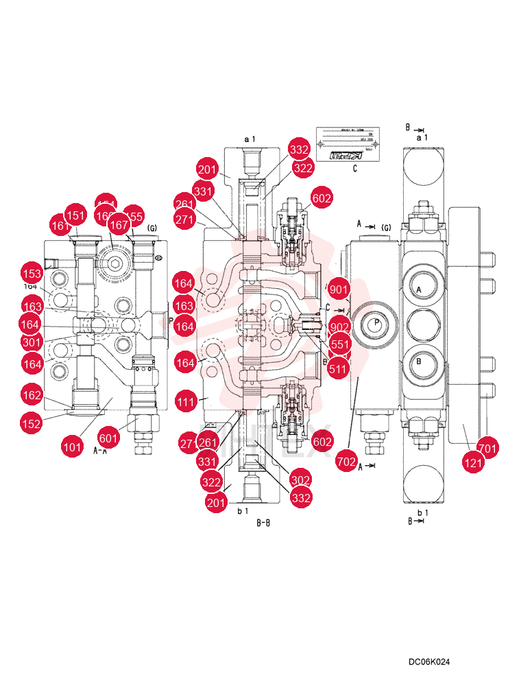 HYDRAULIC VALVE YN30V00108F1 (1)