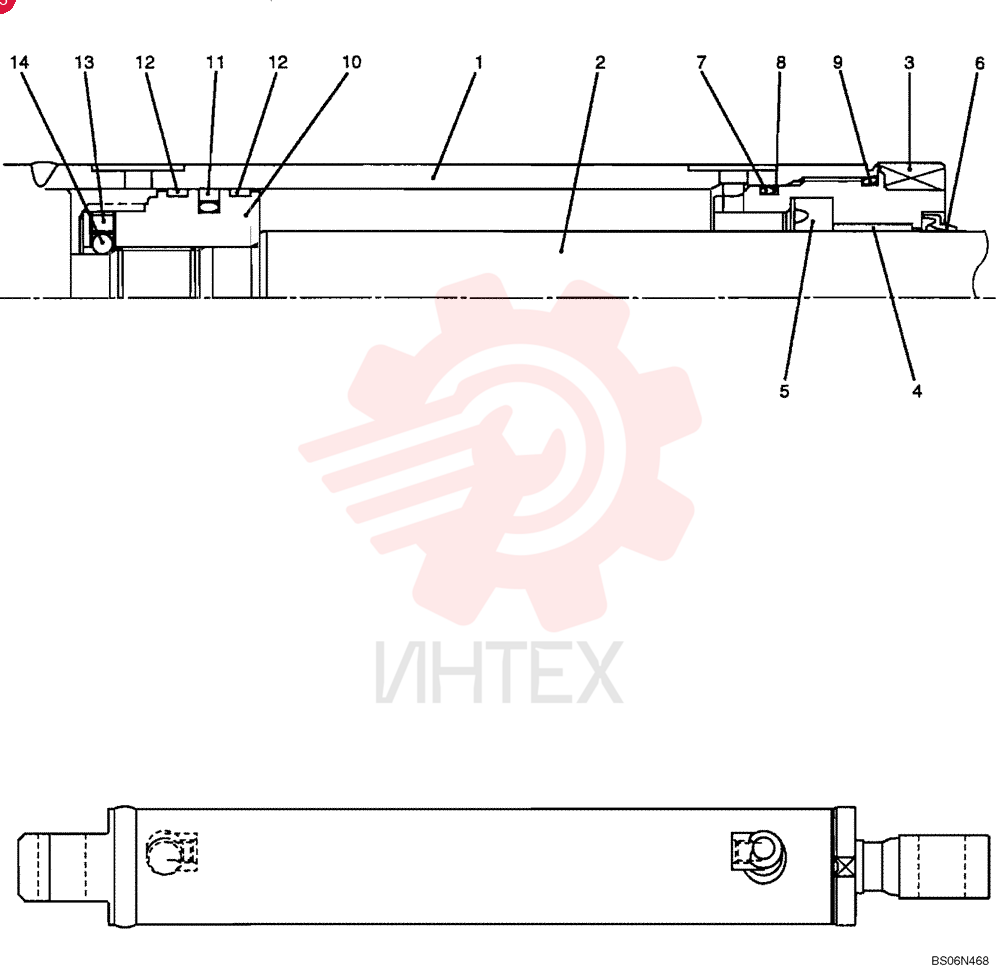 HYDRAULIC CYLINDER,Double Acting, 30mm Rod, 330mm Stroke
